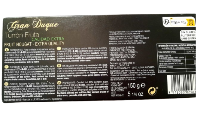 Nougat aux Fruits Confits - Gran Dugue - 150 g