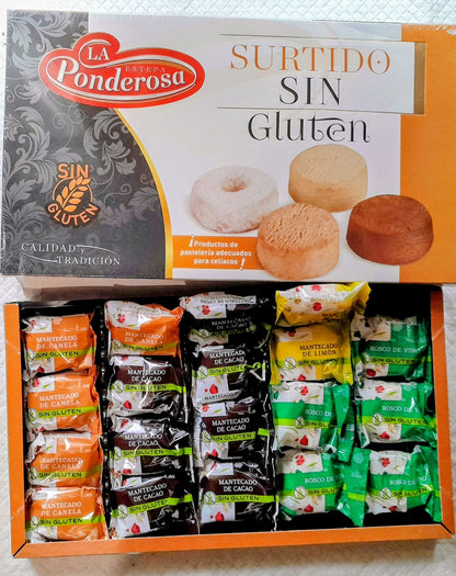 Mantecados Sans Gluten - La Ponderosa - Assortiment de Noël - 450 g
