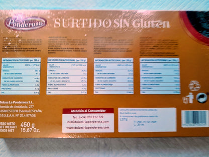 Mantecados Sans Gluten - La Ponderosa - Assortiment de Noël - 450 g