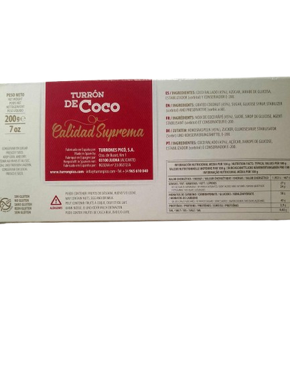 Nougat de Coco - Pico - Sans Gluten - 250 g