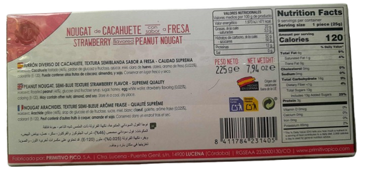 Nougat Tendre à la Fraise - Primitivo Pico - 225 g